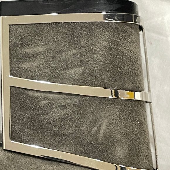 NWOB Womens Sz 8.5 Never worn Steven by Steve Madden Buena Gray 2.5" Suede Heels - Picture 13 of 14